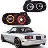 CKCD LED Fari posteriori compatibili con Mazda MX5 NB Miata & Roadster mk2 mk2.5 1998-2005, con indicatori sequenziali, animazione DRL