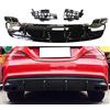 TGFOF Diffusore C117 per Mercedes Benz CLA Class W117 C117 CLA220 CLA250 Sport CLA45 AMG Sedan 2016-2019, Spoiler del Paraurti Posteriore in PP con Punte di Scarico