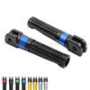 RockMute Poggiapiedi posteriori per moto, adattatore per Yamaha MT-10 2016-2020, MT-07 MT-09 TRACER 2015-2020, FZ8 2011-2015, poggiapiedi antiscivolo in alluminio per passeggero sinistro e destro (nero + blu)