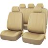 CLZXCV Pelle Auto Set Coprisedili per Honda CRV CR-V 3. Generation 2007 2008 2009 2010 2011, Coprisedili per Auto Set Completo Traspirante Impermeabile Sedili Protezion Coprisedile,2 Beige