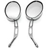 TuxeN Moto Specchietto Per Keeway Per Cruiser 250 Per Dorado 250 Per Blackster 250 Per Superlight Per Colt 250 Set Specchietti Retrovisori Per Moto Moto Specchio Laterale (Colore : Chrome)