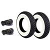 ECOVELO KIT 2 GOMME 3.00-10 COMPATIBILI CON VESPA 50 SPECIAL VESPA PK 50-50 XL VESPA 125 PRIMAVERA + CAMERE PNEUMATICI FASCIA BIANCA