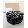 Renault Set di 4 copricerchi originali per Renault Dacia, 40,6 cm (16 pollici), bicolore, nero e grigio.