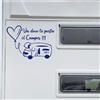 Generico Adesivo sticker camper frase frasi AMORE CAMPER PASSIONE MARE -caravan roulotte- accessori grafiche fiancata scegli colore cod.1978 (049 Blu Royal, cm 57 x 40)