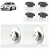OP Kit dischi e pastiglie freno posteriori compatibile con Alfa Romeo Mito 2008-2018