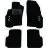 QUEMAR Tappetini Auto compatibili con Alfa Romeo Mito dal 2008 / Kit Tappeti in Moquette e Gomma su Misura (Set 2 Anteriori + 2 Posteriori) / Ricami e Colori Personalizzati (Bordo Blu, 2 Ricami)