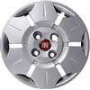 Rixto Kit di 4 copricerchi adattabili - per FIAT PANDA NEW ACTIVE/VAN 2004 (LOGO ROSSO) - diametro 13 - non originali