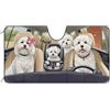 BAGEYOU Parasole anteriore per auto per cani, decorazione per la famiglia maltese, parasole per veicoli con raggi UV, riflettente, protegge il veicolo, mantiene il veicolo fresco, 140 x 76 cm