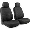 Auto Accessori Lupex - A22 Coprisedili Universali Auto in Tessuto Poliestere Trapuntato, Coppia Anteriore, Set 2 pezzi colore Nero