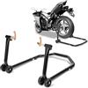 Gimisgu - Sollevatore per moto, posteriore, dispositivo di sollevamento, larghezza regolabile, per lavori di manutenzione e montaggio, per moto fino a 300 kg (nero)