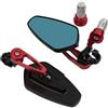 QILINGS Specchietto Moto Per Ducati Per Monster 696 795 796 797 821 937 S2R 800 Moto 22mm 7/8 Lega Di Alluminio Bar Grips End Specchietti Retrovisori Laterali Retrovisore Moto(Colore:Red)