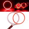 Qasim 1 coppia di LED COB Fari Angel Eyes con Guscio di Plastica 60MM 45SMD Rosso Anello Halo Occhi per Auto Moto DRL Luce di Marcia Diurna Faro Fendinebbia DC12V