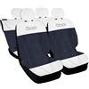 Rebeca Shop COPRISEDILI PER AUTO COMPATIBILI CON 500 MADE IN ITALY SET IN VARI COLORI (Bianco/Jeans Blu)
