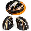 uvcany MINI F54-F60 Dopo luglio 2019 Coperture per specchietti laterali per porta auto Mini Cooper One/D/SD/S/JCW Serie F F54 F55 F56 F57 F60(Union Jack oro, serie F con foro luminoso)