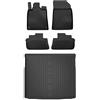 MOTOS Set di tappetini in gomma e tappetini per il bagagliaio per Peugeot 407 2004-2011 Migliorare il comfort di viaggio con tappetino antiscivolo auto 3D- tappetini per tutte le stagioni auto, protez