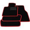 Generico Tappetini compatibili con Mini Cooper F56-3 porte 2014-2024, bordo rosso, kit tappetini auto personalizzati, set tappeti in velluto, tappeto auto