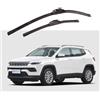 HESHS Spazzole Tergicristallo per Jeep compass 2017-2021,Set di spazzole tergicristallo anteriori e posteriori per parabrezza