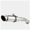 KMWSHAN Scarico per moto Per Yamaha R6 YZF-R6 1998 1999 2000 2001 2002 2003 2004 2005 Silenziatore Di Scarico Per Moto Escape Modify Con Raccordo Centrale(Chrome)