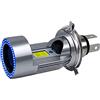 Wresetly H4 LED Lampadina Moto Hi/Lo Fascio con Angel Eye, 25 W 3000 Super Luminoso 6000 K
