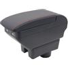 KAERGK Scatola Bracciolo a Doppio Strato per Toyota Aygo X 2022, Console Centrale con Portaoggetti, Portabicchieri e 4 Porte USB, Accessori per Bracciolo Nero
