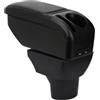 ZENVI Braccioli Compatible with Hyundai i20 Braccioli Console Centrale Organizer Immagazzinaggio Scatola Utilizzabile Per Autisti Supporto Gomito (Stile Fibra Carbonio)