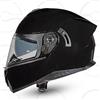 CRUIZER Casco Moto Scooter Modulare Nero Lucido Doppia Visiera con Visiera aggiuntiva oscurata XXL