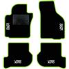 QUEMAR Tappetini Auto per Golf V e VI 2003-2012, Bordo V.Acido, 4 Ricami | Kit Tappeti Moquette e Gomma su Misura / Set 2 Anteriori + 2 Posteriori / Ricami e Colori Personalizzati / Antiscivolo