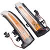 Hacreyatu Indicatori di direzione dinamici a LED per specchietti retrovisori laterali per Mercedes-Benz W176 W246 W212 W204 CLA C117 GLA GLK W221 CLS W218 (Giallo-Trasparente)