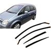 J&J AUTOMOTIVE HEKO Deflettori per Opel Meriva A 2003-2010, 4 pezzi | 4 deflettori HEKO per Opel Meriva A, PMMA 3 mm, fumé, canale del finestrino.