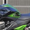 labelbike - Adesivi 3D Moto Serbatoio Protezione e Decorazione laterale in Resina compatibile con Kawasaki Z 800 - Colore Nero Carbonio Grigio
