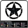 Grafic Adesivo STELLA militare consumata cm 40 x SUV (BIANCO)