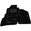 Generico Tappetini compatibili con Volkswagen POLO 6R 2009-2014, ricamo bandiera Italia, kit tappetini auto personalizzati, set tappeti in moquette, tappeto auto