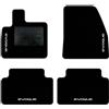 QUEMAR Tappetini Auto compatibili con Range Rover Evoque II dal 2019/ Kit Tappeti Moquette e Gomma su Misura (Set 2 Anteriori +2 Posteriori)/ Ricami e Colori Personalizzati (Bordo Nero, 4 Ricami)