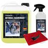 Die Seifenblase La bolla di sapone concentrato da 5 litri per moto/quad, con flacone spray e panno in microfibra e rubinetto di scarico, per motocross.
