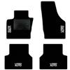 QUEMAR Tappetini Auto per Audi Q3 2011-2018, Bordo Bianco, 4 Ricami | Kit Tappeti Moquette e Gomma su Misura / Set 2 Anteriori + 2 Posteriori / Ricami e Colori Personalizzati / Antiscivolo