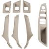 Generico Maniglia Portiera Interna Auto Per BMW Serie 5 F10 F18 523 525 528 2010-2017 LHD RHD Car Interior Door Handle Pull Cover Trim 7PCS(RHD Oyster)
