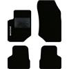 QUEMAR Tappetini Auto per Peugeot 2008 II e-2008, Bordo Nero, 1 Ricamo | dal 2019 / Kit Tappeti Moquette e Gomma su Misura / Set 2 Anteriori + 2 Posteriori / Ricami e Colori Personalizzati