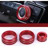 YIWANG Manopole per aria condizionata auto in lega di alluminio Audio Circle Trim 3 Pz Per 1 2 3 4 Serie F30 F34 F46 GT X1 F47 F48 2013-2017 Accessori auto (rosso)