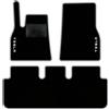 QUEMAR Tappetini Auto compatibili con Tesla Model S dal 2021 / Kit Tappeti Moquette e Gomma su Misura (Set 2 Anteriori + 1 Posteriore) / Ricami e Colori Personalizzati (Bordo Perla, 2 Ricami)