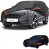generico Telo copriauto esterni Compatibile con Ford Puma ST 2020-2025,antivento,antipioggia,antineve,antisole impermeabile,protezione per tutte le stagioni (black orange)