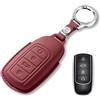 Jinhon Custodia per chiave auto, in pelle, compatibile con Omoda 9 5 C5 S5 O5 Jaecoo 7 8 J7 J8 Chery Tiggo 7 8 4 Pro Max Ebro s700 portachiavi custodia portachiavi cover protettiva rossa