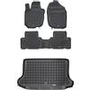 MOTOS Set di tappetini in gomma e tappetini per il bagagliaio per Toyota RAV4 III 2006-2012 Migliorate il vostro comfort di viaggio con il tappetino antiscivolo per auto - tappetino per auto per tutte