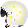 Generico Adesivi casco moto bici stella star accessori moto tuning personalizzato unisex COD.C0007 (Giallo Fluorescente)
