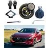 D'ANGELO 1988 Kit Ruotino di Scorta 16 compatibile con Mazda 3 (2019>) con Cric, Chiave, Guanti e Sacca 125/70R16