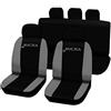 Lupex Shop Coprisedili compatibili Micra,Bicolore, Nero/Grigio Chiaro