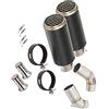 WALKFB Tubo Di Scarico Hypermotard 796 2008-2014 Silenziatore In Carbonio Per Tubo Centrale Per Moto Fuga Moto Per Ducati Monster 659 696 695 795 1100 (Color : D)