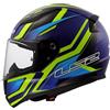 LS2, Casco Moto Integrale RAPID II FLITZ Gloss H-V Yellow Blue, M