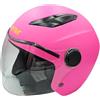 Generico Casco Scooter Moto Ragazzo Bambino Bambina Protettivo ECE 22 06 Fluo Opaco (Rosa Fluo, L)