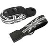 Generic Custodie per chiavi auto Coprichiavi Portachiavi compatibile con Mini Cooper dopo 2014 terza generazione F Series F54 F55 F56 F57 F60 PJ01 (Custodia per chiavi Tipo A+Portachiavi, Union Jack grigia)
