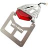 Generico Portatarga 50 CC HM 50 Fantic 50 Valenti 50 Pieghevole Moto Motard Enduro con Faretto Led Rosso